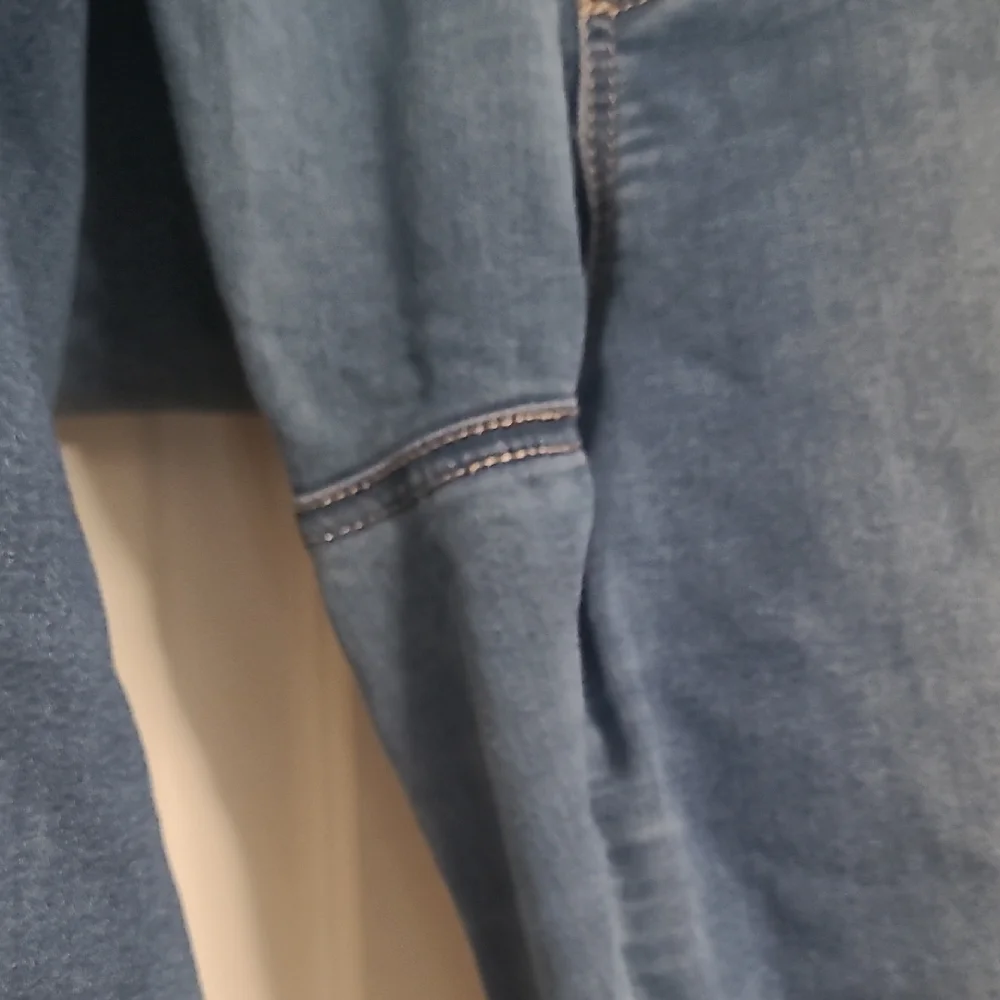 (FF) Nine West HEIDI PULL ON CROPPED Denim Blue Women's Jeggings - Picture 8 of 10